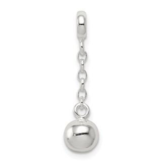 Sterling Silver Polished Bead 1/2in Dangle Enhancer