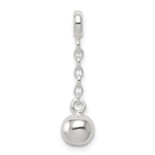 Sterling Silver Polished Bead Dangle Enhancer, 0.5"