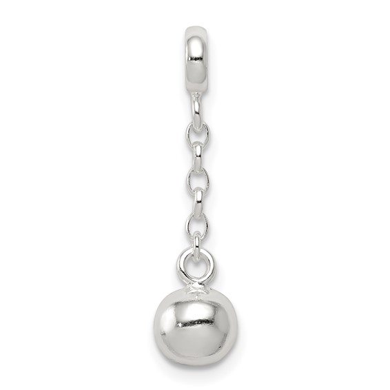 Sterling Silver Polished Bead 1/2in Dangle Enhancer