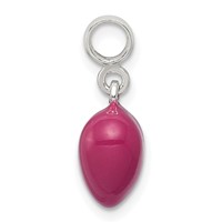 Sterling Silver Pink Enamel Heart Enhancer view 2