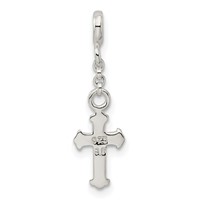 Sterling Silver Cross Dangle Enhancer - 0.5in view 4
