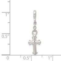 Sterling Silver Cross Dangle Enhancer - 0.5in view 3