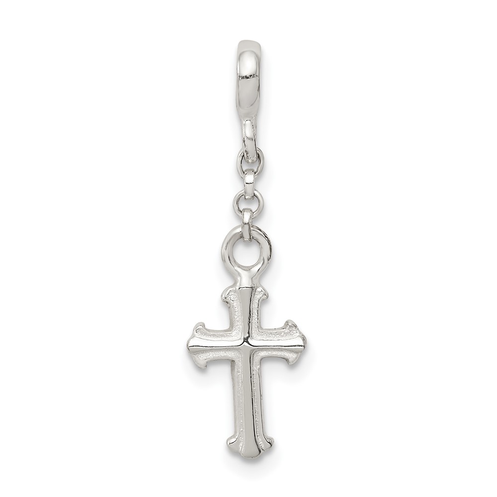 Sterling Silver Cross Dangle Enhancer - 0.5in