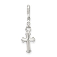 Sterling Silver Cross Dangle Enhancer - 0.5in view 1
