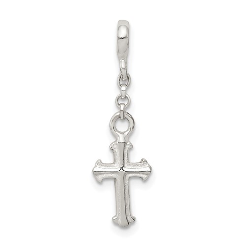 Sterling Silver Cross Dangle Enhancer, 0.5"