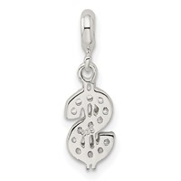 Sterling Silver CZ Dollar Sign Enhancer view 4