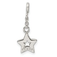 Sterling Silver Enameled Star Dangle Enhancer, 0.5" view 4