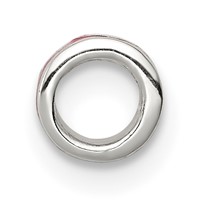 Sterling Silver Red Enameled Spacer Enhancer view 2