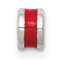 Sterling Silver Red Enameled Spacer Enhancer view 4