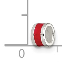 Sterling Silver Red Enameled Spacer Enhancer view 3