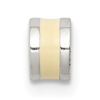 Sterling Silver Cream Enameled Spacer Enhancer view 4