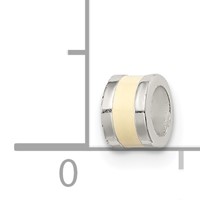 Sterling Silver Cream Enameled Spacer Enhancer view 3