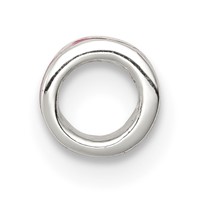 Sterling Silver Hot Pink Enameled Spacer Enhancer view 2