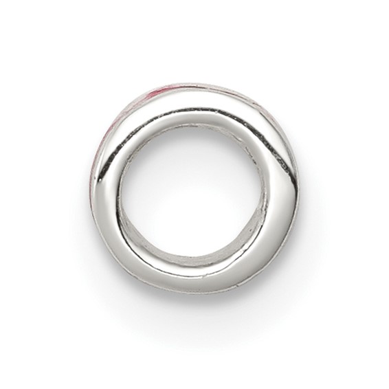 Sterling Silver Hot Pink Enameled Spacer Enhancer