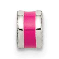 Sterling Silver Hot Pink Enameled Spacer Enhancer view 4