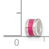 Sterling Silver Hot Pink Enameled Spacer Enhancer view 3
