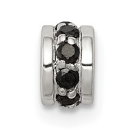 Sterling Silver Black CZ Spacer Enhancer view 3