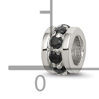 Sterling Silver Black CZ Spacer Enhancer view 4