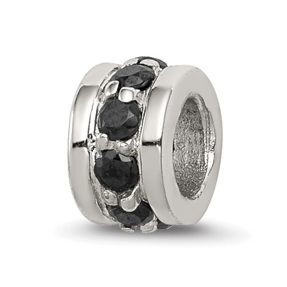 Sterling Silver Black CZ Spacer Enhancer