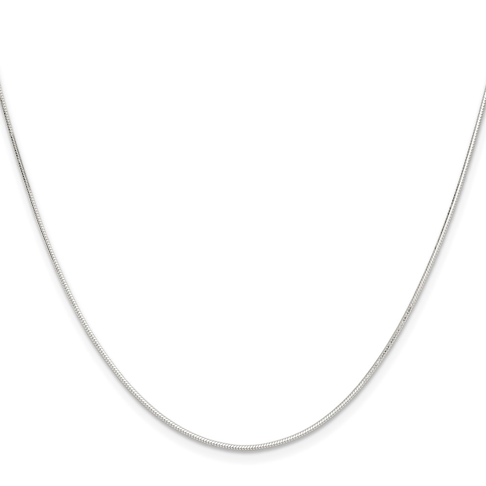 Sterling Silver Polished .90mm Octagonal Snake Chain (QOS025-20)