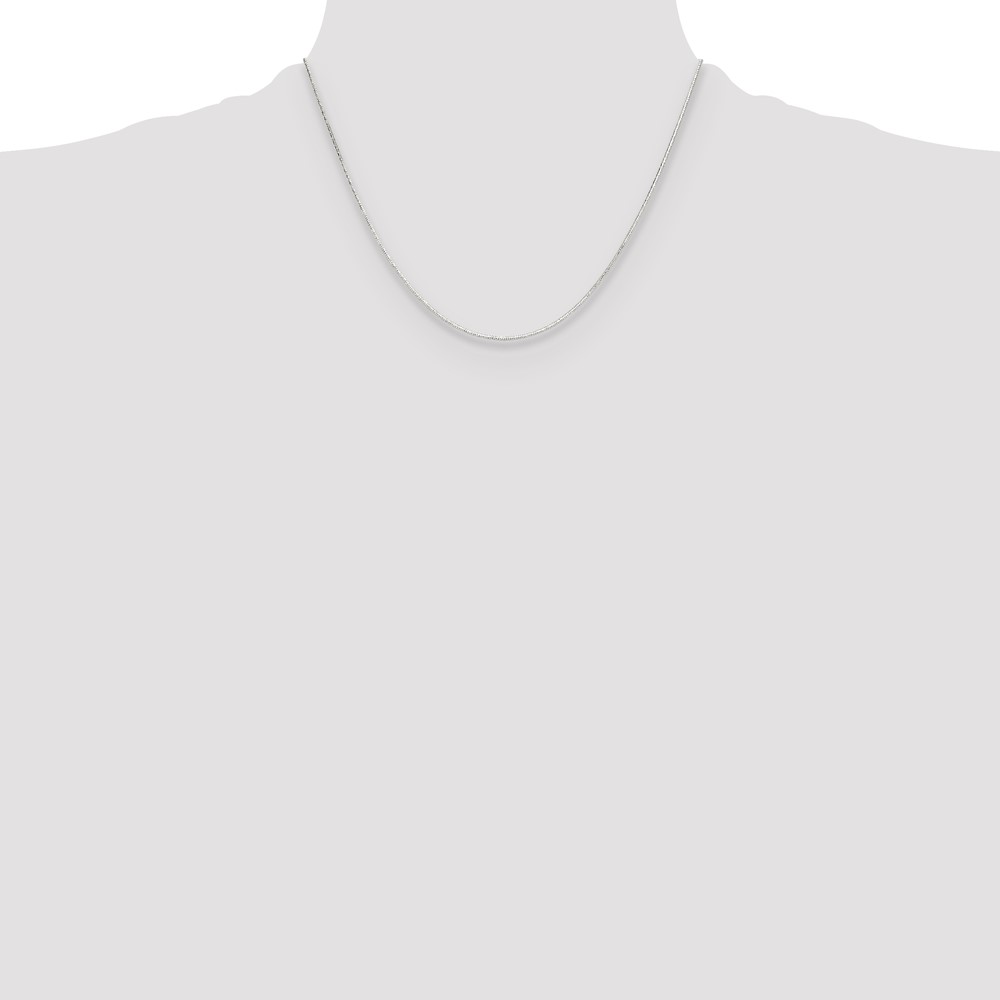 Sterling Silver Polished .90mm Octagonal Snake Chain (QOS025-18)