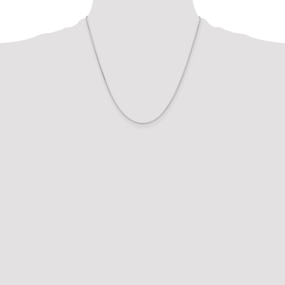 Sterling Silver Polished .90mm Octagonal Snake Chain (QOS025-20)