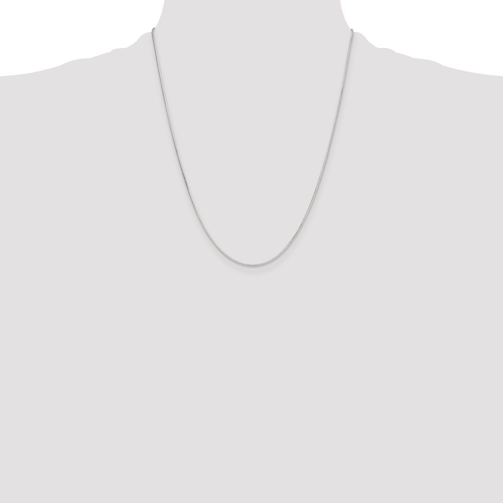 Sterling Silver Polished .90mm Octagonal Snake Chain (QOS025-22)