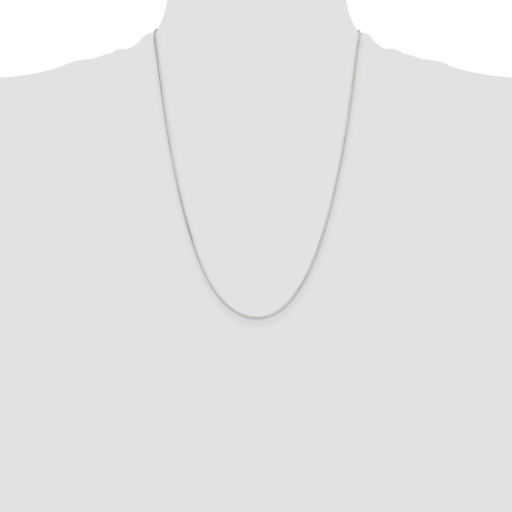 Sterling Silver Polished .90mm Octagonal Snake Chain (QOS025-24)