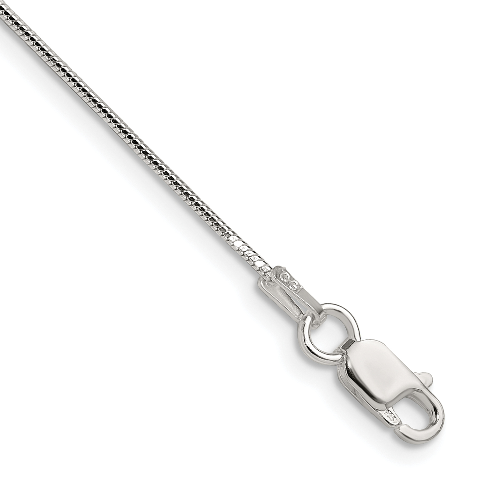 Sterling Silver Polished .90mm Octagonal Snake Chain (QOS025-16)
