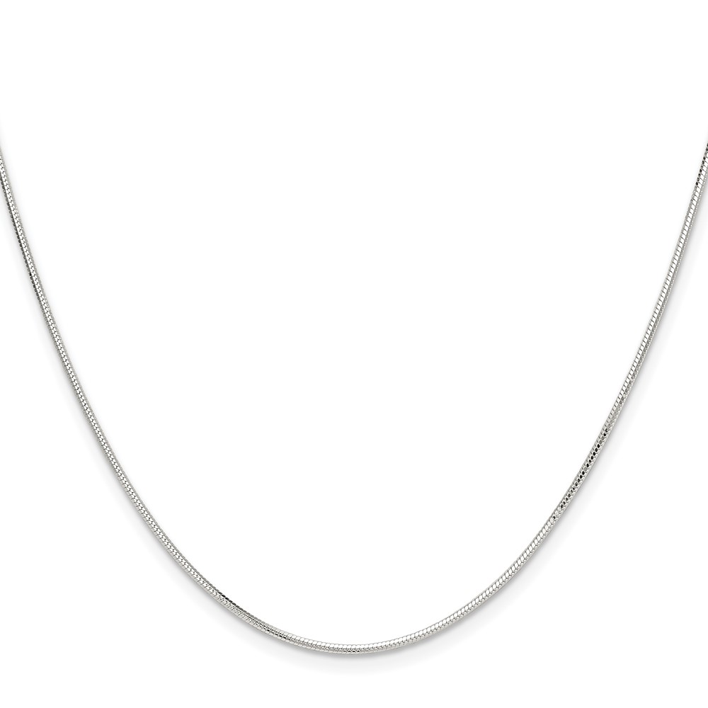 Sterling Silver Polished 1mm Octagonal Snake Chain (QOS030-16)