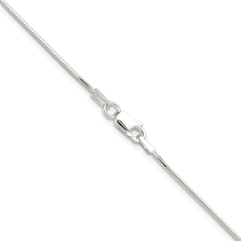 Sterling Silver Polished 1mm Octagonal Snake Chain (QOS030-16)