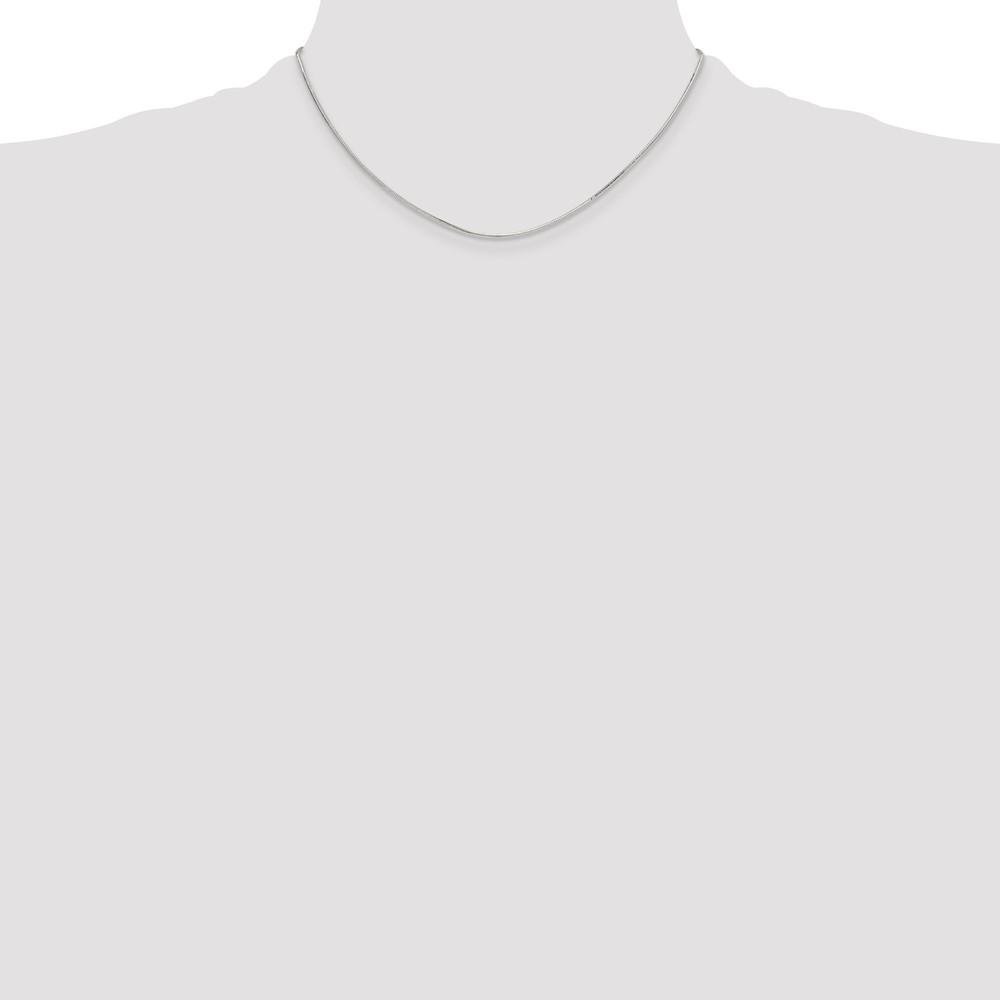 Sterling Silver Polished 1mm Octagonal Snake Chain (QOS030-16)