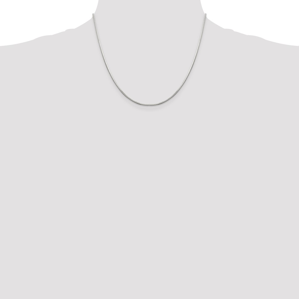 Sterling Silver 1.25mm Octagonal Snake Chain (QOS035-18)