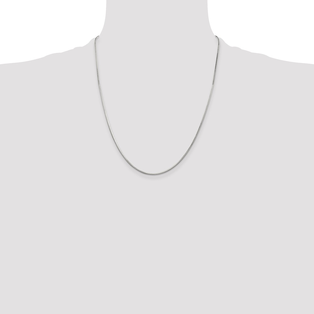 Sterling Silver 1.25mm Octagonal Snake Chain (QOS035-22)