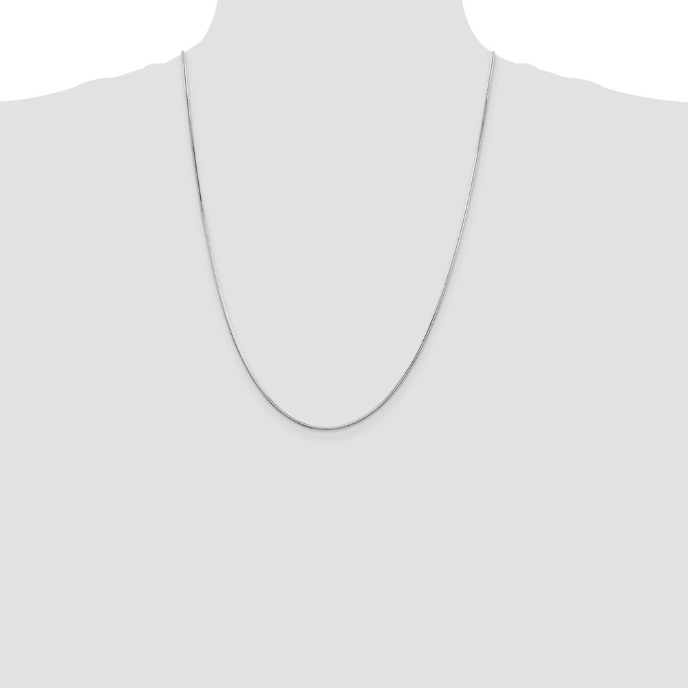 Sterling Silver 1.25mm Octagonal Snake Chain (QOS035-24)