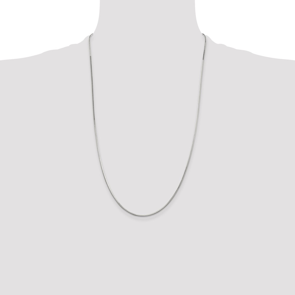 Sterling Silver 1.25mm Octagonal Snake Chain (QOS035-26)