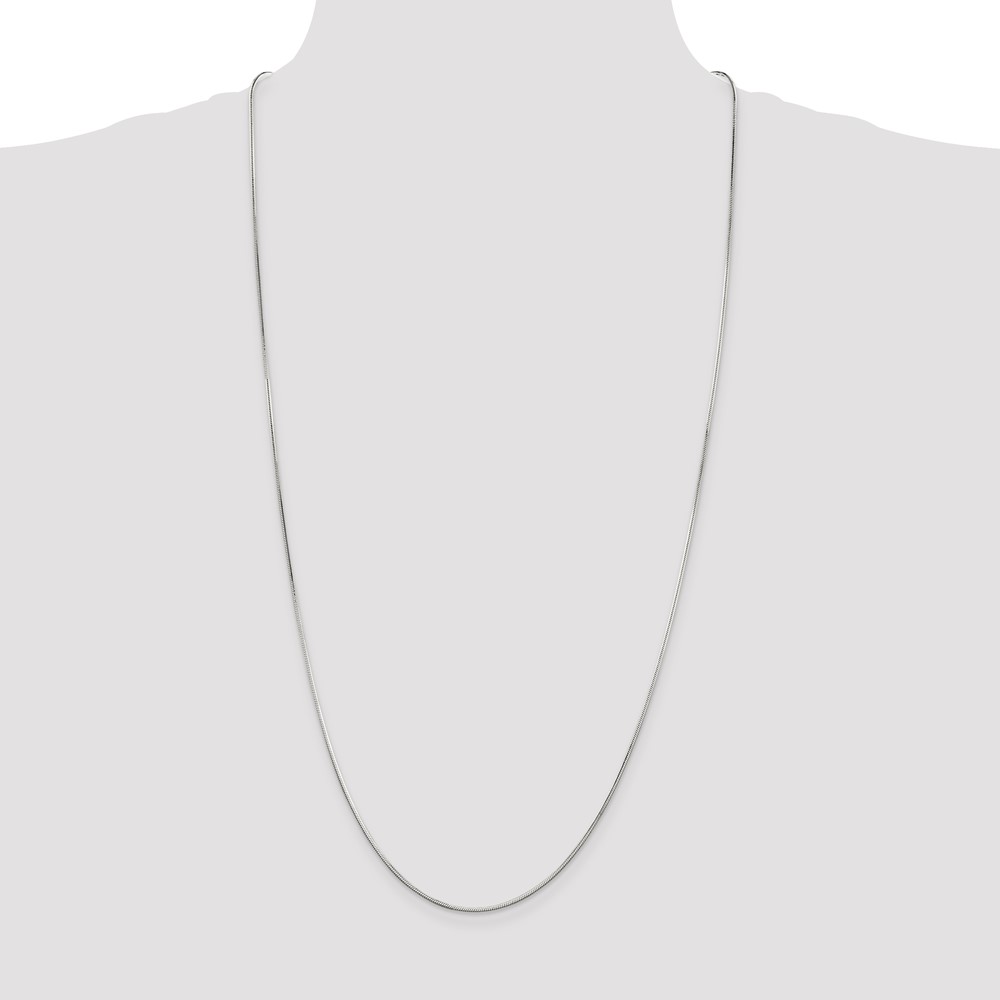 Sterling Silver 1.25mm Octagonal Snake Chain (QOS035-30)