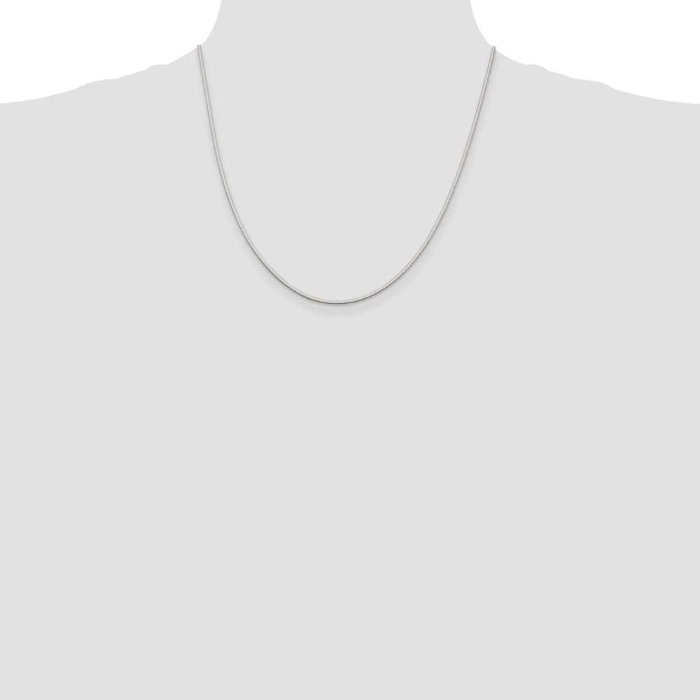 Sterling Silver 1.35mm Octagonal Snake Chain (QOS040-20)