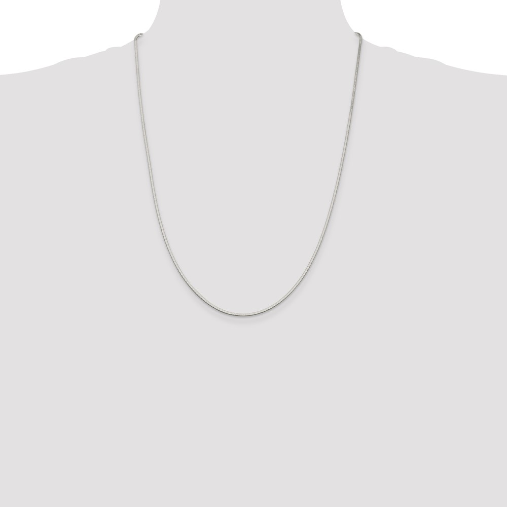 Sterling Silver 1.35mm Octagonal Snake Chain (QOS040-24)