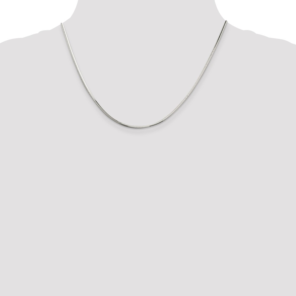 Sterling Silver 1.65mm Octagonal Snake Chain (QOS050-18)