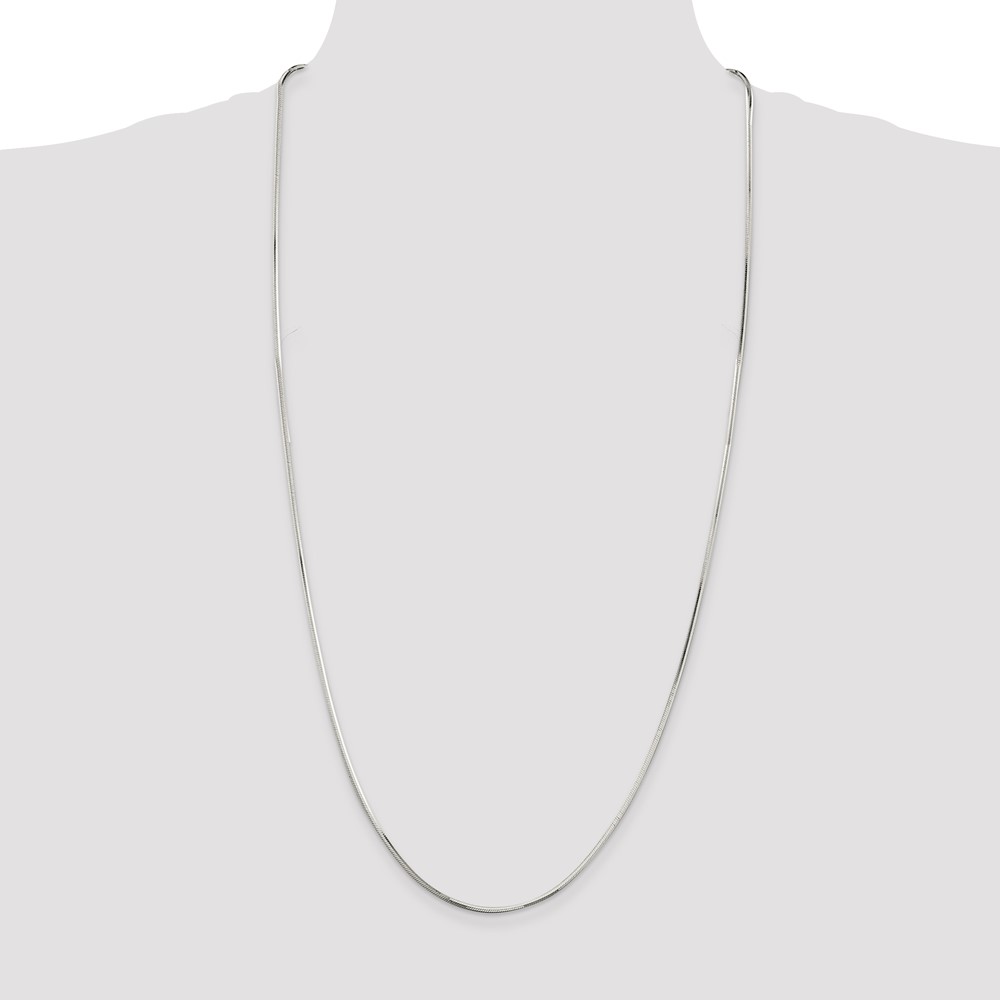 Sterling Silver 1.65mm Octagonal Snake Chain (QOS050-30)