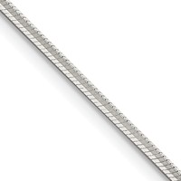 Sterling Silver 1.65mm Octagonal Snake Chain view 1