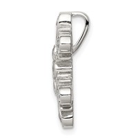 Sterling Silver Rhodium-plated CZ Snowflake Chain Slide view 2