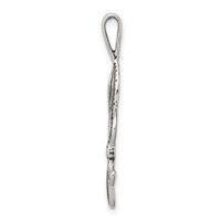 Sterling Silver Antiqued Fleur De Lis Charm view 2