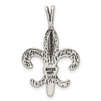 Sterling Silver Antiqued Fleur De Lis Charm view 4
