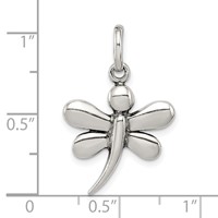 Sterling Silver Antiqued Dragonfly Pendant view 3