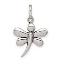 Sterling Silver Antiqued Dragonfly Pendant view 1