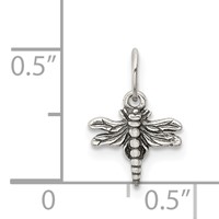 Sterling Silver Antiqued Dragonfly Charm view 3
