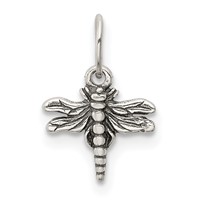 Sterling Silver Antiqued Dragonfly Charm view 1