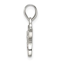 Sterling Silver CZ Butterfly Pendant view 2